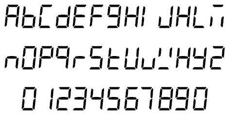 7 segment font